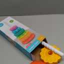 Baby Spinning Stacking Toys for Toddlers 1-3, Rainbow Ring Stacker Montessori Toys for Babies 6-12 Months, 1 2 3 One Year Old Girl Boy Christmas Birthday Gifts, Autism Sensory Learning Toy