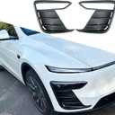 yhcdsea for 2025 2026 Tesla Model Y Juniper Front Fog Light Cover Trim Eyebrow Frame Decorative Accessories (Juniper-Glossy Carbon Fiber Pattern)