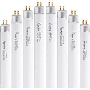 8 Pack 21 Inch F13T5/CW Fluorescent Light Bulb, 4100K Cool White, T5 13 Watts Fluorescent Replacement Bulb for Counter and Cabinet Fixture, G5 Base