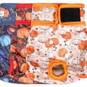 Female Dog Diapers - Premium Reusable Diapers for Doggie in Heat - Highly Absorbent Dog Diapers Female for Pet Incontinence with Adjustable Snaps Pumpkin, S