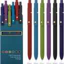 Ddaowanx Colorful Gel Pens, 0.5mm Fine Point Retractable, Cute Pens with Colored Writing and Sketching,Gifts for Women (12Pcs-Vintage Colors)