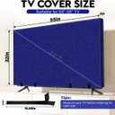 Wibeelee TV Cover for Moving 50"-55" Flat Screens Dust & Anti-Scratch TV Screen Protector Cover with Bottom Strap for Moving, Painting, Renovation, Pet Scratch Prevention & Furniture Protection, Blue