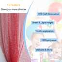3 x Glitter Tulle Fabric 56 Inch by 5.5 Yards Fabric Tulle Bolt for Wedding Christmas Decorations DIY White Tutu Baby Shower Table Skirt Ceiling Decor Birthday Party Craft Supplies-Purple