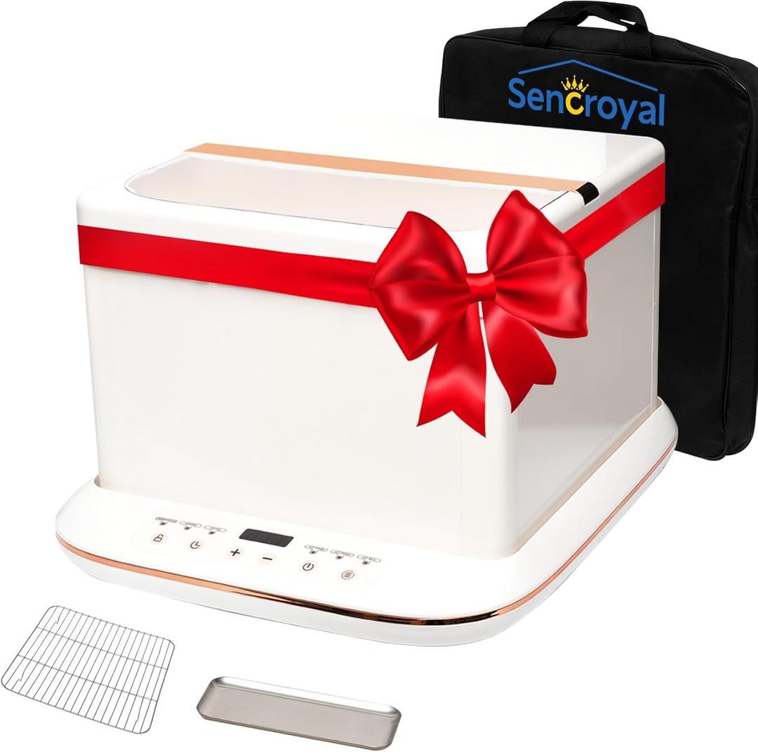 2-in-1 Slow Cooker & Bread Proofer Box with Digital Touchscreen, Professional Dough Proofer with Precise Temp Control (0-120C) & Humidity Function for Baking, Melting Chocolate, Yogurt Making