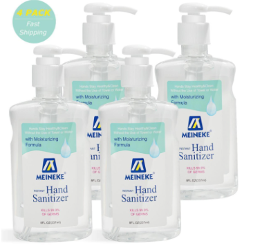 8 Fl. Oz. Advanced Hand Sanitizer Gel with 62% Alcohol Based,4 Pack