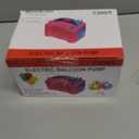 IDAODAN Electric Balloon Pump, Portable Electric Balloon Blower Machine Balloon Air Pump Dual Nozzle Rose Red 110V 600W Balloon Inflator for Party Decorations