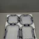 8 Pack Borosilicate Glass Food Storage Containers with Lids, Glass Meal Prep Containers, Airtight Bento Lunch Boxes with Snap Locks, Oven, Freezer and Dishwasher Safe, BPA Free, Kitchen Storage Set (Deep Black)