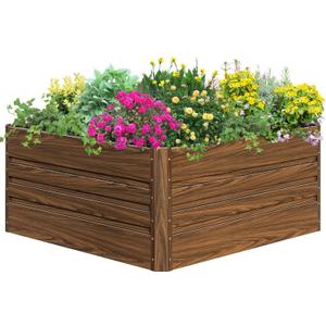 SnugNiture Galvanized Raised Garden Bed 4x2x2FT Outdoor Large Metal Planter Box Steel Kit for Planting Vegetables, Flowers