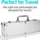 NOLIE 106 Tiles Rummy Cube Game Set with Aluminum Case and 4 Anti-Skid Durable Trays for 2-4 Players