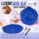 Royal Blue Charger Plates Bulk 10Pcs - 13" Elegant Royal Blue Chargers for Dinner Plates, Wedding & Event Decorative Charger Plates Set