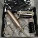 5 in 1 Hair Styler & Hot Air Brush - Air Curling Wrap with Low-Speed Negative Ion Technology, Hair Dryer Brush for Drying, Curling, Straightening & Styling, Hair Styling Tools at Home (Pink)