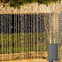 Solhice LED Curtain Lights Outdoor 30ft x10ft, 720 LED Plug in Hanging String Lights Indoor, Twinkle Light Backdrop for Outside Wedding Bedroom Décor, Warm White (Not Connectable)