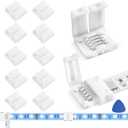 WENHSIN 10-Packs 4-Pin LED Connectors for LED Strip Lights 8mm Width Unwired Gapless Solderless Adapter Extension