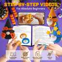 POP COCHE Halloween Crochet Kit for Beginners, Crochet Starter Kits for Adults, Amigurumi Craft Knitting Crochet Animal Kit with Step-by-Step Video Tutorials, 3 Halloween Gnomes (40%+ Yarn)
