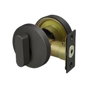Deltana ZDRU10B - Single DEADBOLT ZINC Round Low Profile 10B