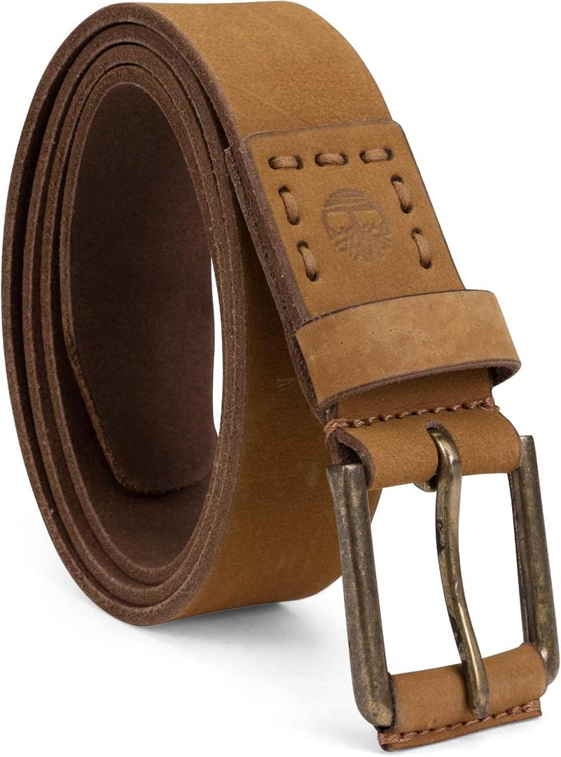 Timberland Men's Casual Classic Everyday Leather Belt (32, Wheat)