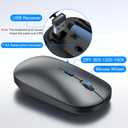 Wireless Keyboard and Mouse Combo, Full Size Keyboard and Mouse, Long Battery Life, Optical Mouse, 2.4G Lag-Free Cordless Mice Keyboard Set Ultra Slim Design for Computer, Laptop, PC, Mac, Windows