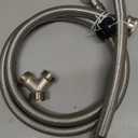 4 Ft Steam Dryer Hose Installation Kit - 90 Degree Elbow Stainless Steel Hose, 1 Ft Inlet Adapter and Y Connector, Fits All Normal Household Water Supply Lines by TOMOON