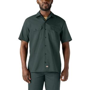 Dickies Men’s Short Sleeve Work Shirt – Durable Twill Button Down Shirts for Men, Lightweight Uniform for Daily Wear