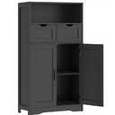 Iwell Storage Cabinet with Doors & Shelves, Kitchen Pantry Cabinet, Bathroom Cabinets for Living Room, Kitchen, Laundry, Black