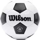 WILSON Traditional Soccer Balls (Size 5, Black/White)