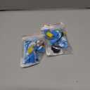 2 x 5Pcs 0.4in/10mm Diameter Cute Silicone Straw Covers Cap for Stanley Cup, Dust-Proof Drinking Straw Reusable Straw Tips Lids. (Jerry & Smurf Family)