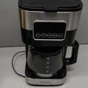 SHARDOR 10-Cup Programmable Coffee Maker, Regular & Strong Brew Drip Coffee Machine for Home and Office, Auto Shut Off, Permanent Filter, Silver