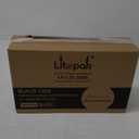 LITOPAK 200 Count Coffee Cup Lids, 3.54'' Disposable Plastic Lids for 10oz, 12oz, 16oz, and 20oz Paper Cups, Black
