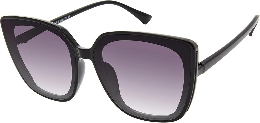 Vince Camuto Women's Glamorous 100% UV Protective Square Sunglasses (Black)
