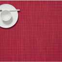 Chilewich Mini Basketweave Placemats, Woven Rectangle Placemats Set of 4, 14"x19"