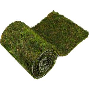 108'' x 16'' Dried Moss Table Runner - Green Moss Sheet Roll for Crafts, Preserved Mat for Table Decoration, Fairy Wedding Party, Woodland Garden Decor