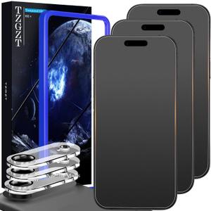 2 x TZGZT (Anti-Blue Light) 3 Pack for iPhone Air Matte Screen Protector Tempered Glass Film Accessories, Camera Lens Protector for 17 Air, Case Friendly, Install Kit, Anti-Glare & Anti-Fingerprint, 9H+