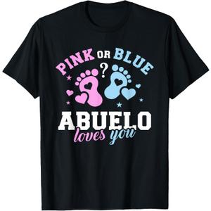 Gender Reveal Abuelo Grandpa T-Shirt, L