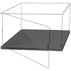 Clear Acrylic Display Case, Self-Assembly Acrylic Box with Black Thick Base and Side Door, Dustproof Protection Showcase Organizer for Collectibles Doll Toys Models Figurine (30X15X25cm/12X6X10inch)