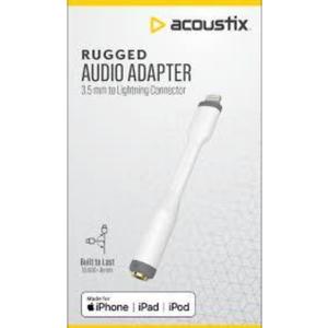 Acoustix Rugged Audio Adapter Fast Lighting Male to 3.5mm Female Jack