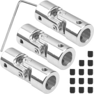 3Pack Vgoohobby Universal U Joint Coupler Rotatable Steering Shaft Coupling Motor Connector for RC Boat Robotics Snowblower Chute Floor Jack Handle (10mm to 12mm)
