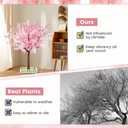 Artificial Cherry Blossom Tree - Handmade Pink Fake Cherry Blossom Tree Centerpieces for Wedding Party Christmas Garden Indoor & Outdoor