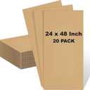Henoyso 20 Pack 24 X 48 Inch Brown Cardboard Sheets