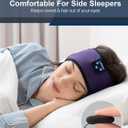 Lullaband Bluetooth Headband Headphones, Sleep Headphones for Side Sleepers, Comfortable Headband with Thin Speaker Microphone Handsfree Gift (Dark Purple)