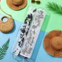 Sratte Pool Float and Water Hammock, Summer Clear Pool Tube with Feather, Multi Purpose Inflatable Water Floaties PVC Material for Adults, Swimming Pool, Lake, Beach, Pool Accessories (Black, White)