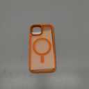Newfuture Magnetic for iPhone 15 Case [Compatible with Magsafe] [Military Grade Drop Protection] Translucent Matte Anti-Fingerprint Shockproof Phone Case for iPhone 15 6.1 inch, Orange