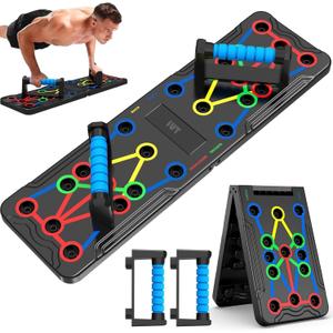 IUT Solid Push Up Board 15 in 1 Home Workout Equipment Multi-Functional Pushup Stands System Fitness Floor Chest Muscle Exercise Professional Equipment Burn Fat