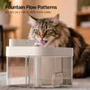 2026 Latest Cat Water Fountain, No Filter Cotton, App Monitoring Wastewater Separation Wireless Pet Fountain, 5000mAh Battery & Plug-in, 3L/101oz Water Dispenser for Cats Indoor, 2.4G Wi-Fi