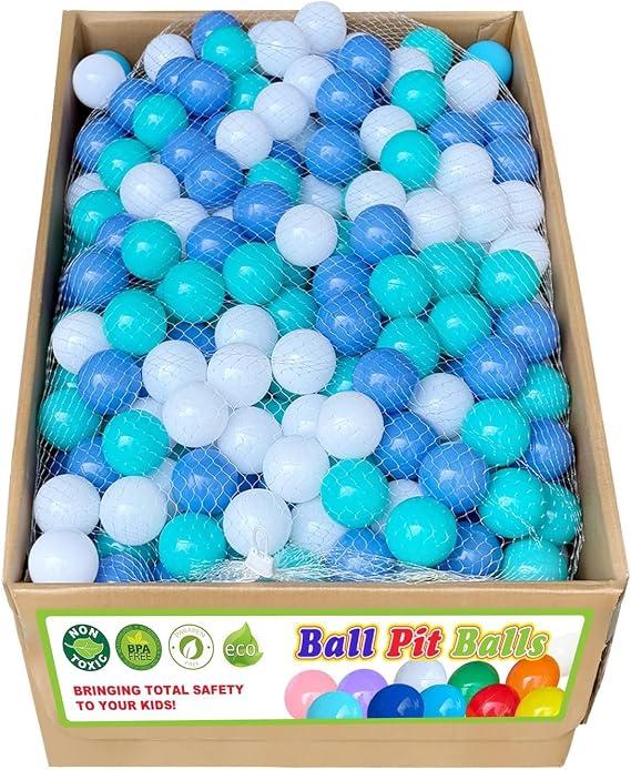 500 Count Soft Plastic Ball Pits Balls Colorful Play Pits Balls for Pet Dogs Ball Pits 2.2" Large Phthalate Free Bpa Free Balls for Toddlers 1-3 Baby Kids