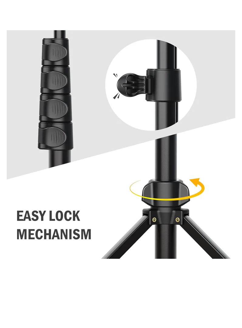 64” Tripod for Cell Phones and Cameras, Portable Stand
