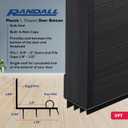 36 L-Shaped PVC Door Bottom Triple Vinyl Seals & Drip Cap Fits 1-3/4 to 2 Doors Fills 1/41/2 Gaps Slotted Mounting Holes & Screws Included (Black)