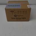 Brightown Outdoor String Lights, 50FT 25 G40 Bulbs Shatterproof Patio Lights, IP65 Waterproof Dimmable Hanging Connectable Globe LED Outdoor Lights for Backyard, Bistro, Porch, Deck, Balcony (Black)