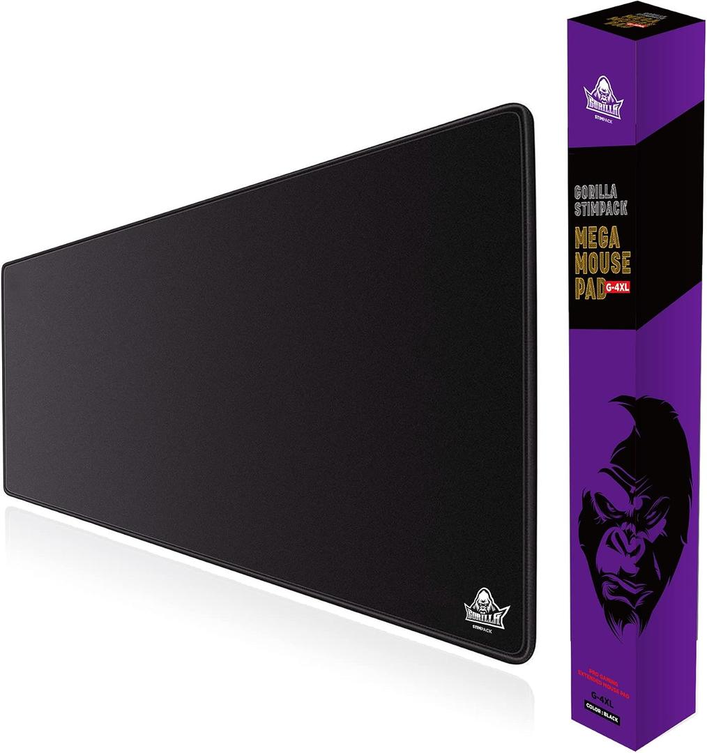 4XL Huge Mouse Pads Oversized Giant Mouse Pad (60''x30''x0.12'') - XXXXL Extended Mousepad Full Desk Mat Suitable for Gamers - Black