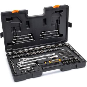 GEARWRENCH 202 Piece SAE/Metric Mechanics Tool Set 1/4", 3/8", & 1/2" Drives | GW72MLCBMTS