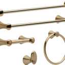 Delta Lahara (1-Pack) Hand Towel Holder Champagne Bronze Towel Racks for Bathroom Wall Round Towel Ring Holder for Bath Towel Hanger for Kitchen, Bathroom Accessories 73846-CZ